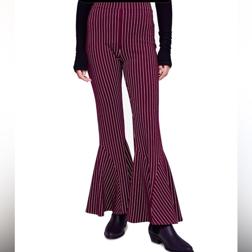 Free People Women's Striped Flare Pants -